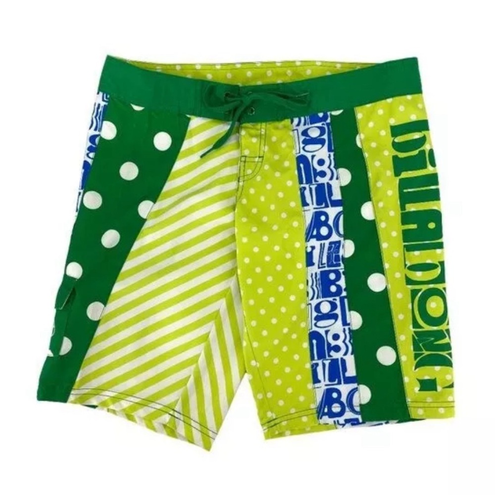 BILLABONG Juniors Polka Dot Stripe Boardshorts POOL EUC Size 9